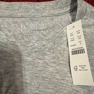 Women’s JCrew diagonal cut gray cotton tee (small)
